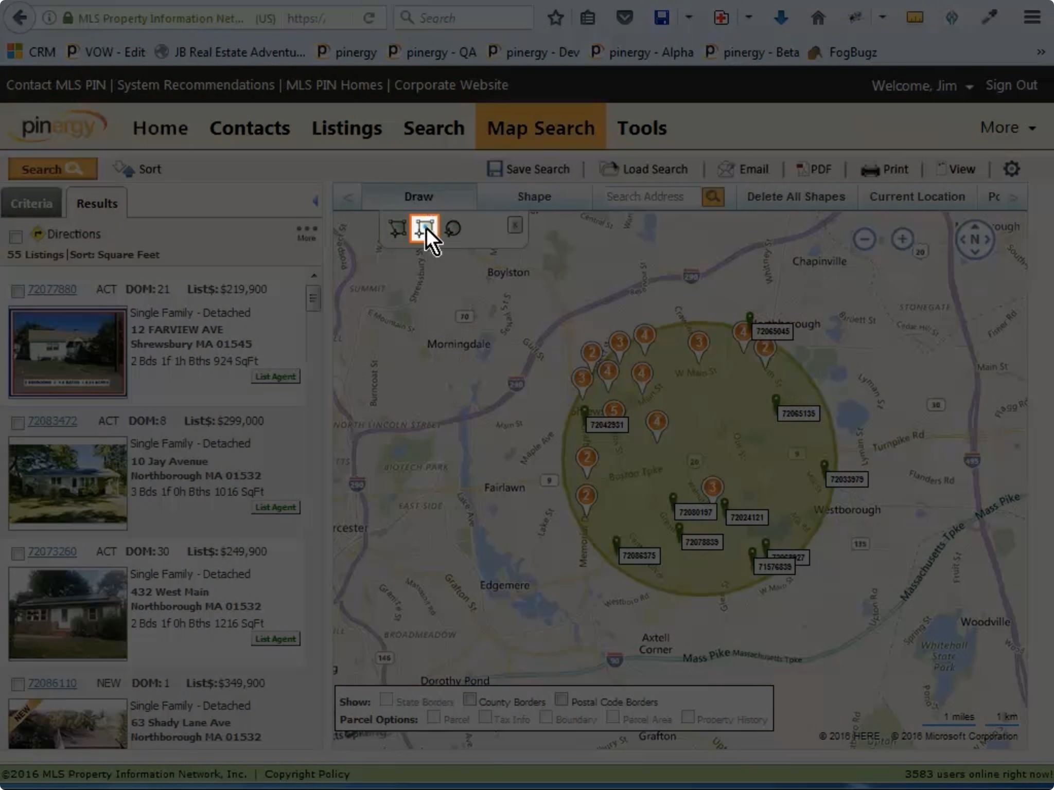 Mls Property Search Map Mls Property Information Network, Inc. | | Using Shapes In Map Search | Mls  Pin